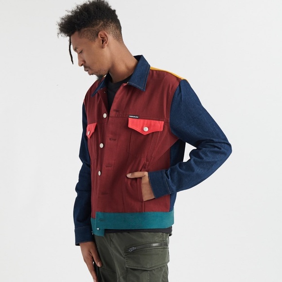 calvin klein patch denim jacket